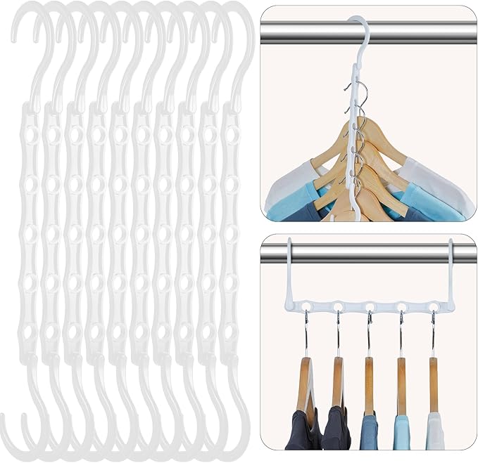 DAY White Magic Space Saving Hangers, Premium Smart Hanger Hooks