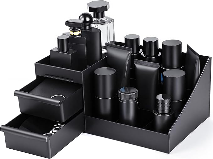 Mens Cologne Organizer, Bathroom Organizer, Perfume Tray, Perfume Stand, Dresser Organizer, Room Decor for Men, Dad Gifts, Gifts for Men，Fathers Day Gift for Dad