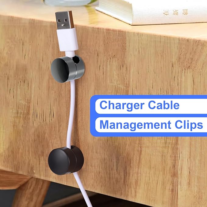 3 Sets Charger Holders for Cords, Adjustable Cable Anchor Holders