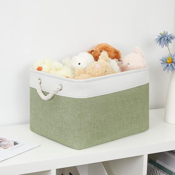 Bidtakay Large Fabric Baskets for Organizing [3-pack] Closet Organizers