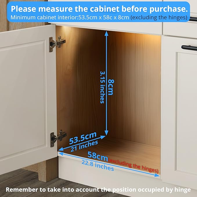 ZOINLIY Pull Out Cabinet Organizer, Versatile Slide Out Kitchen Organizers and Storage,Heavy Duty Drawer Cupboard Storage Basket, Smooth Sliding, Chrome Finish,22.8" W x 21" D