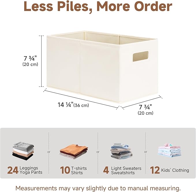 Fabric Storage Baskets for Shelves, Closet Organizers and Storage Bins