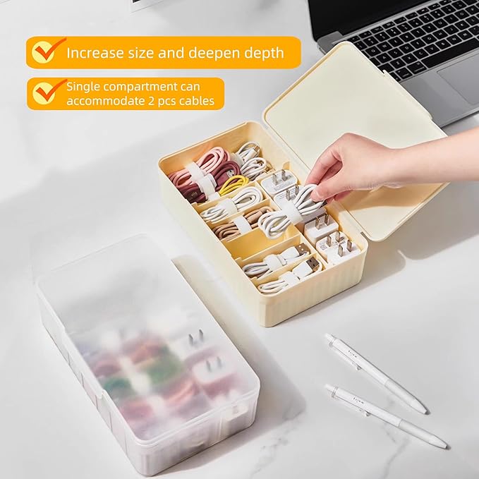 Cable Organizer Box Extra Wide