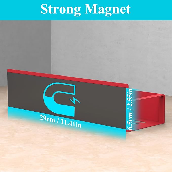 HuggieGems 4 Pack Magnetic Spice Storage Rack Organizer for Refrigerator and Oven, Red Fridge Organizers and Storage