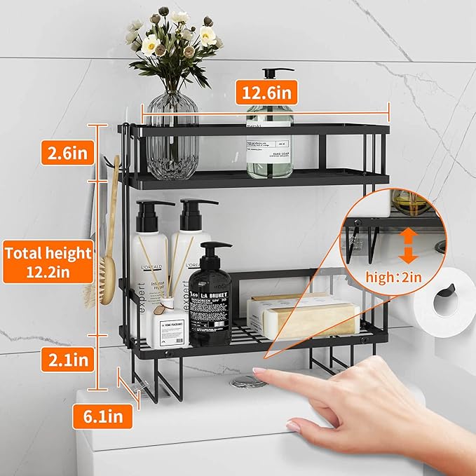 Bathroom Organizers, 2-Tier Over Toilet Storage