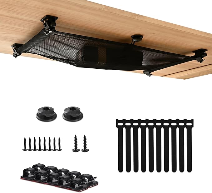 AURIZE Under Desk Cable Management Net