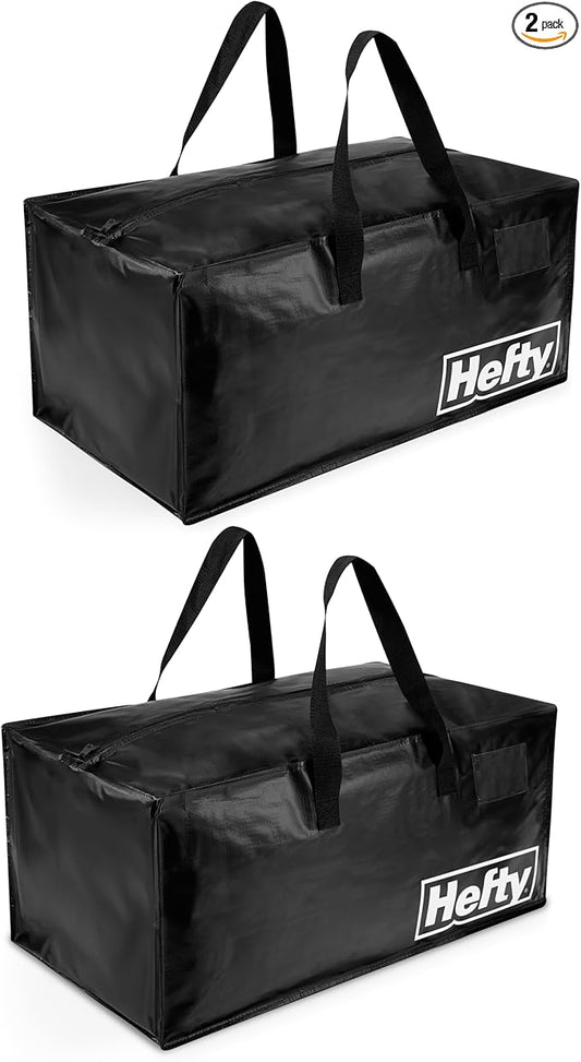 Moving Bag, Extra Large Double Zipper Backpack, Heavy Duty, Water Resistant