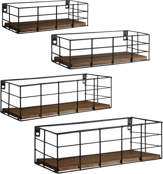 Wall Shelves, 4 Sets of Hanging Floating Shelves