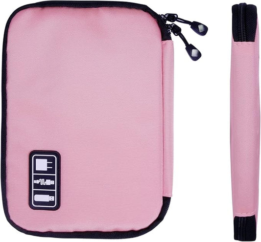 Electronics Travel Organizer, Business -Pink Green