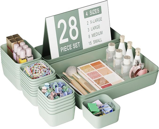 28 pcs Desk Drawer Organizer Tray