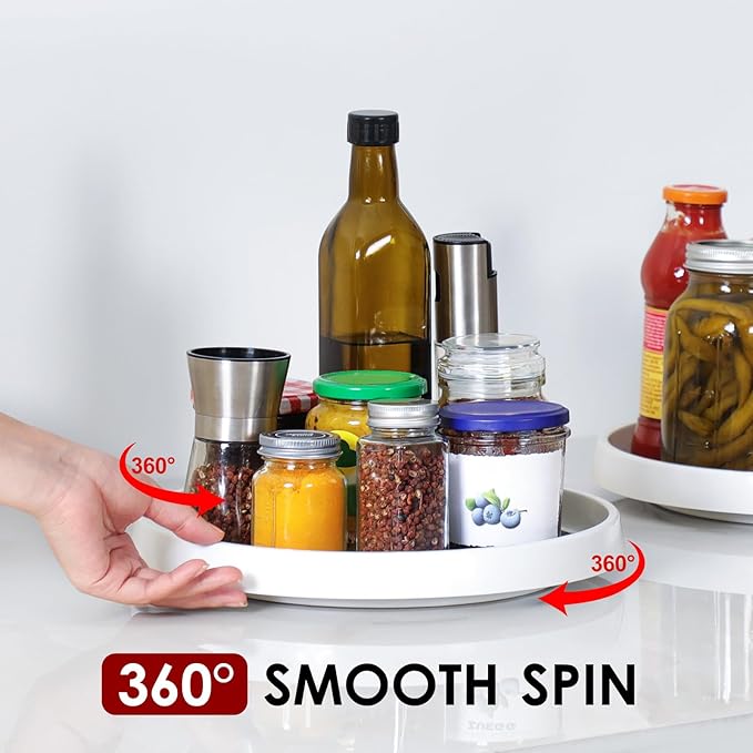 12-Inch Non-Skid Turntable Lazy Susan Organizer [4 Pack]