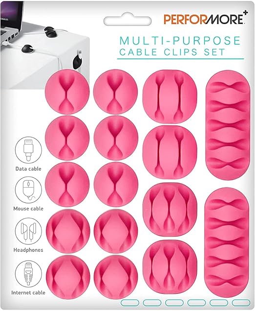 16 Pack of Cable Clips Cord Organizer