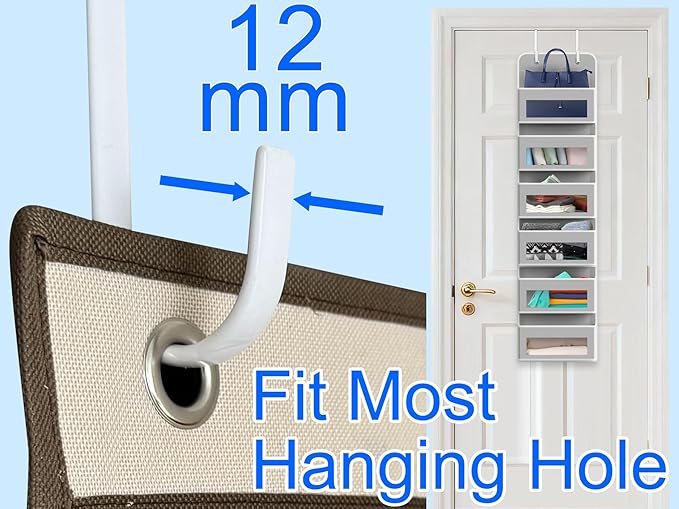 Mars-Rock Over The Door Metal Hooks with Plastic Coating 5.5" Fit 0.5" to 1 3/8" Door 10 Pcs Heavy Duty Single Towel Robe Rack Wreath Bathroom Shower Hanger Shoe Organizer Ironing Board Short White