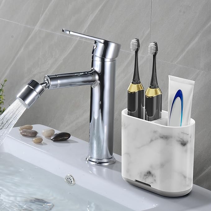 Toothbrush Holders, 2 Slots Tooth Brush Holder for Bathrooms