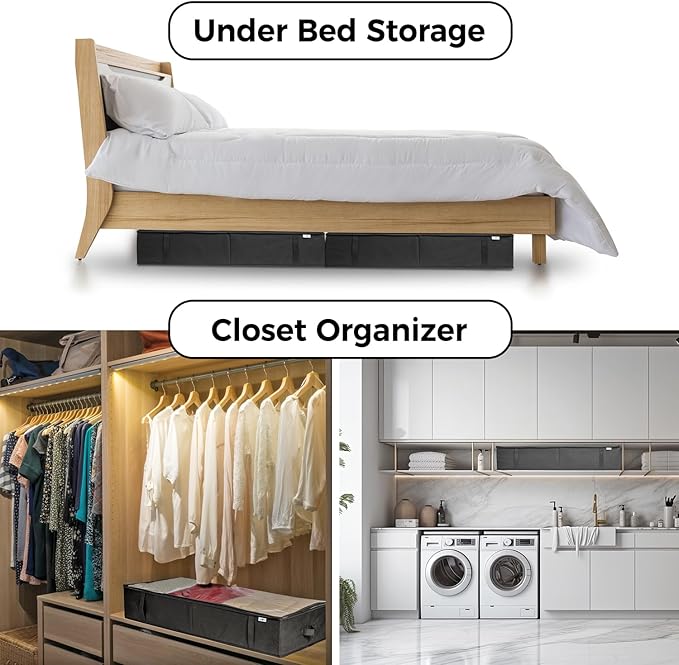 Closet Organizers and Storage, Grey, 4 Pack