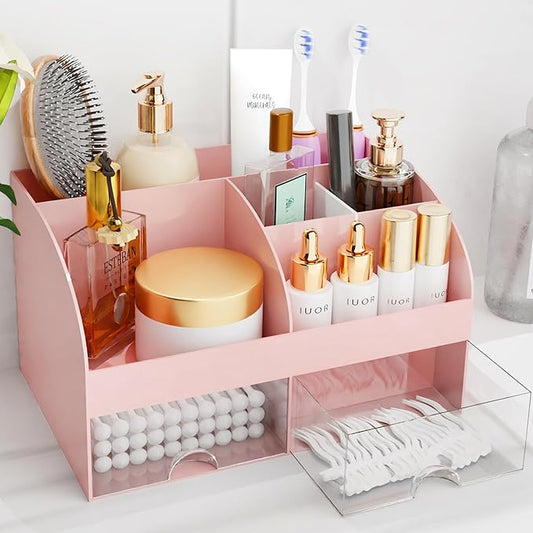 Makeup Organizer with Drawers, Pink