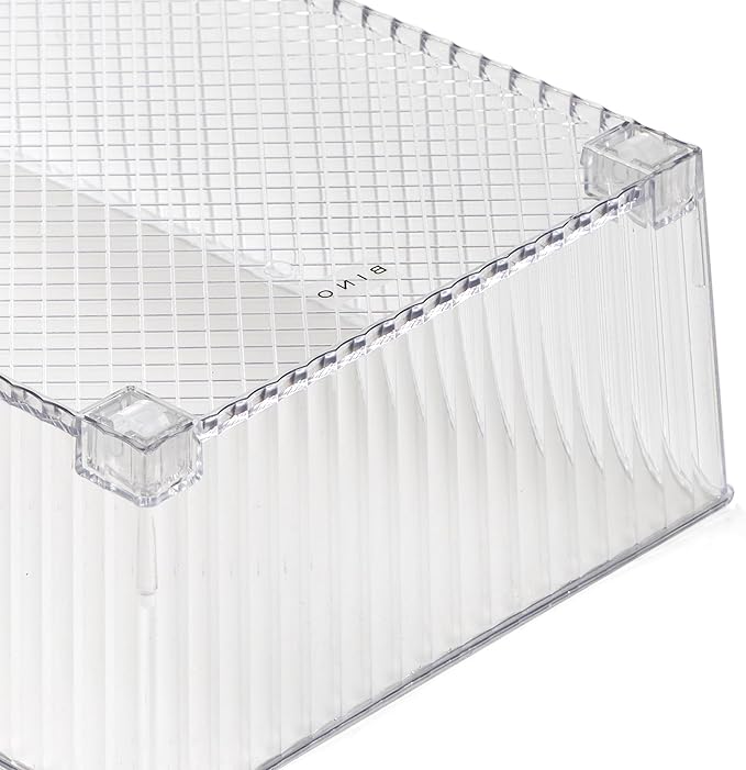 BINO | Plastic Storage Bins with Wheels, Medium | THE ROLLER COLLECTION | Clear Storage Bins for Organization | Clear Containers for Pantry | Fridge & Freezer Organizer Bin Cabinet & Pantry Organizers