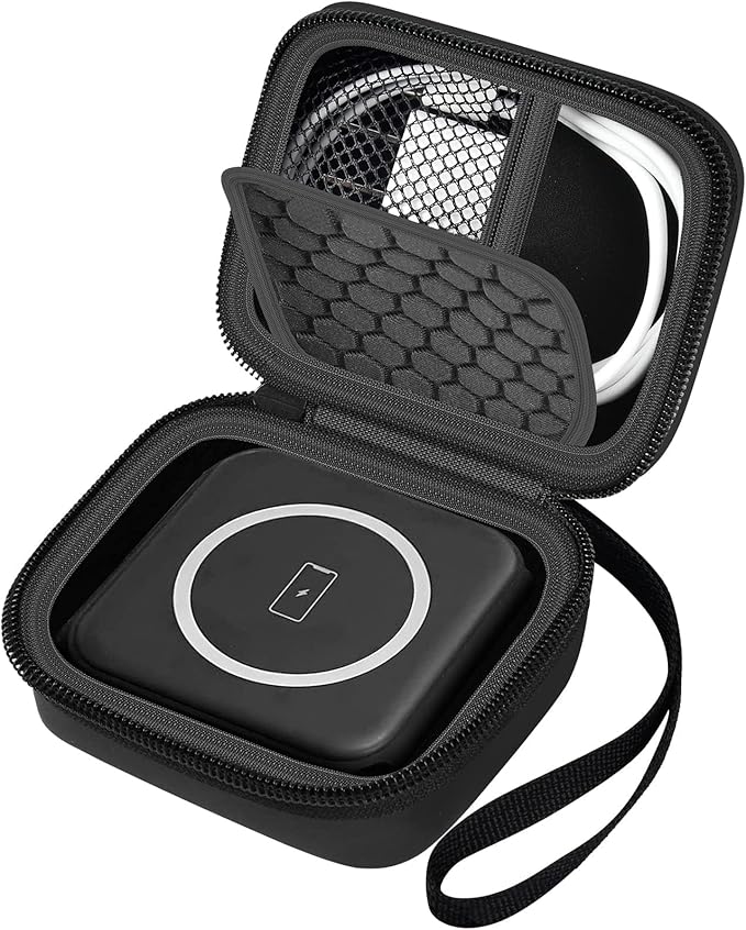 Hard Shell Travel Case for Foldable 3-in-1 Wireless Charger, Portable Storage Organizer for UCOMX/for Hicober/for Iseyyox/for LISEN Charging Station, Protective Bag for Cables & Adapters (Box Only)