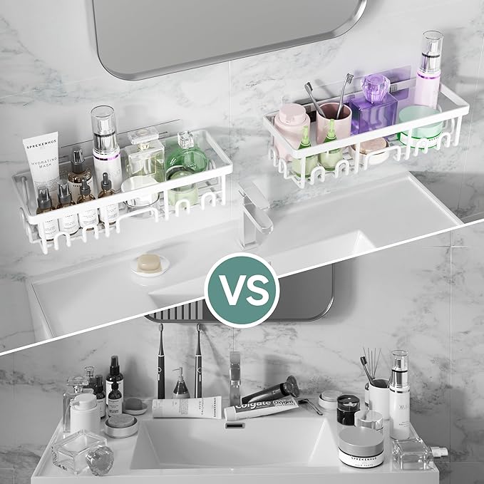 Shower Caddy 3-Pack, Advanced Rustproof Design, White