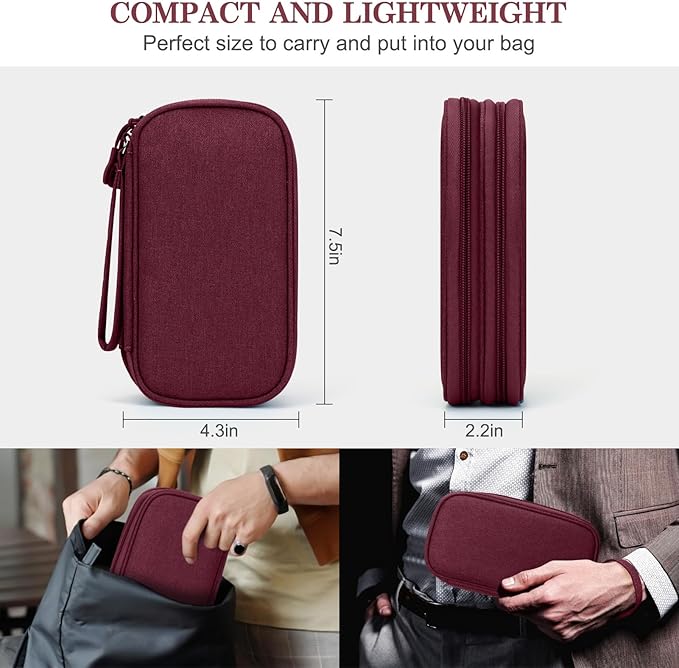 Electronic Organizer, Earphone Wine Red