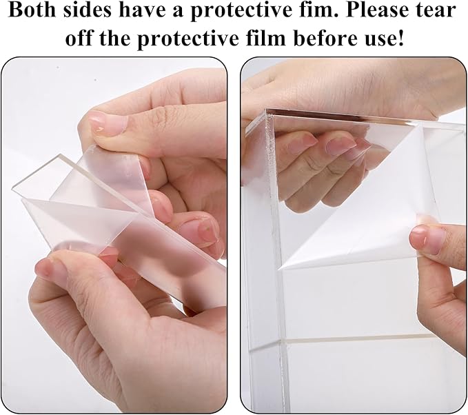 Peohud 2 Pack Acrylic Drawer Organizer Tray, 6/3 Section Clear Makeup Tray Organizer for Drawer, Junk Drawer Storage for Office Desk Supplies and Accessories