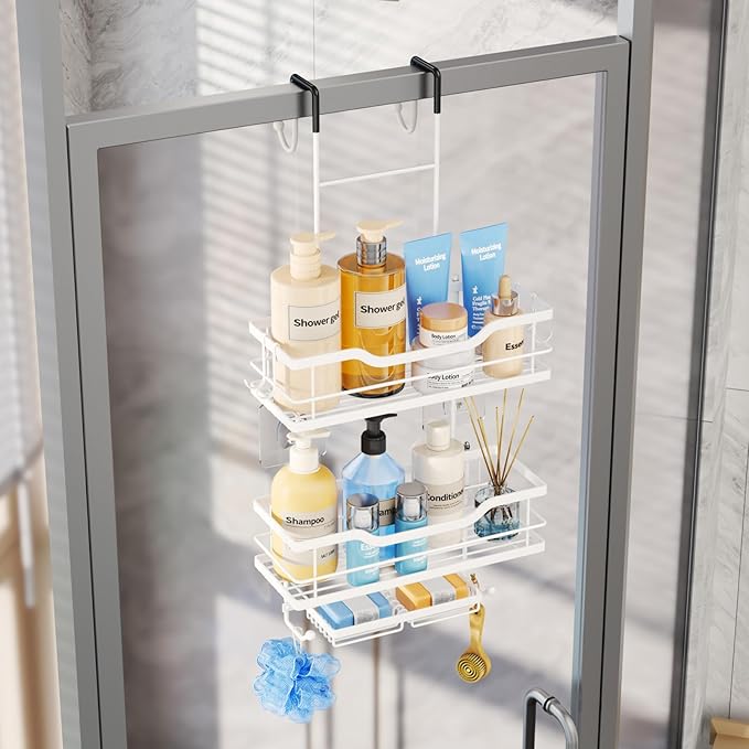 Over The Door Shower Caddy, White