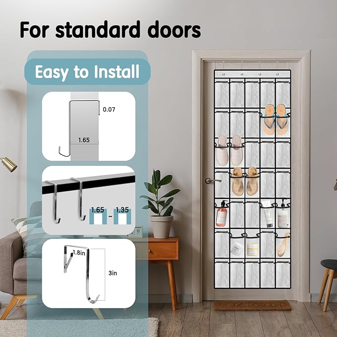 Kotkn 35 Compartment Over The Door Storage, White