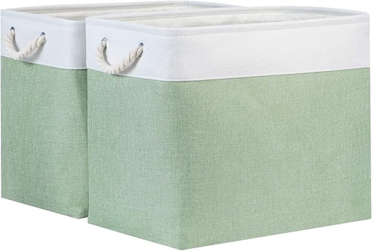 Bidtakay Large Storage Baskets for Nursery Toy Organizer Collapsible Organizing