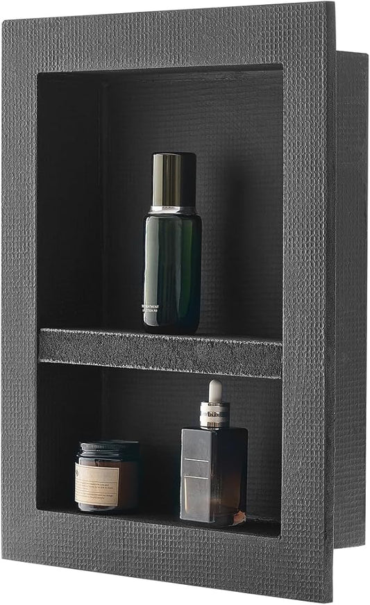 Shower Niche, 16 x 20 x 4 inch Recessed Wall Niche with Movable Divider Shelf