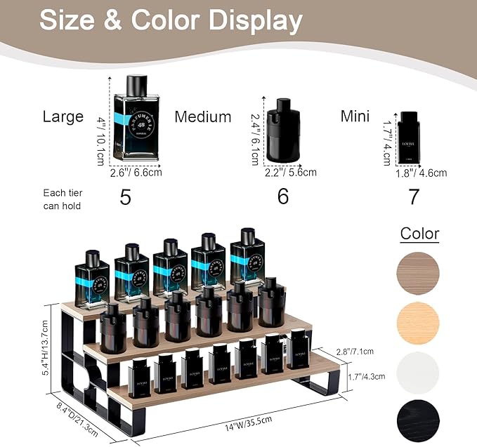 3 Tier Makeup Organizers, Bathroom Organizer, Perfume Organizer for Dresser
