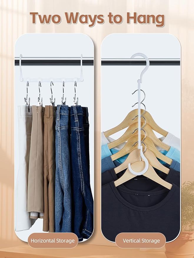 DAY White Magic Space Saving Hangers, Premium Smart Hanger Hooks