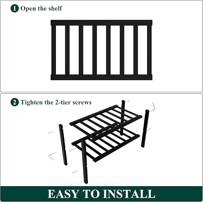 Smiry Small Bamboo Shoe Rack, 2 Tier Free Standing Wooden Shoe Organizer, Stackable Wood Shoe Storage Shelf for Closet, Entryway, 12 Vertical Slats, One-piece Standard Legs, 17.3"x11"x13", Black