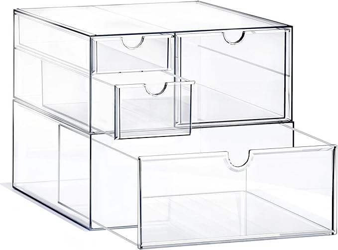 Acrylic Drawer Makeup Organizer with 4 Drawers