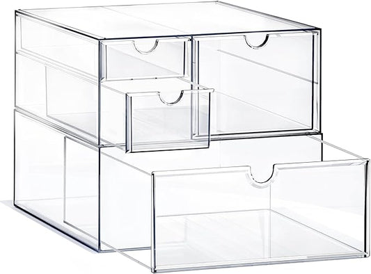 Acrylic Drawer Makeup Organizer with 4 Drawers