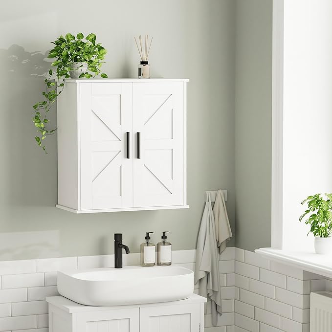 Bathroom Wall Cabinet, 11.8" D