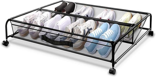 Under Bed Shoe Storage with Wheels, 1 Pack
