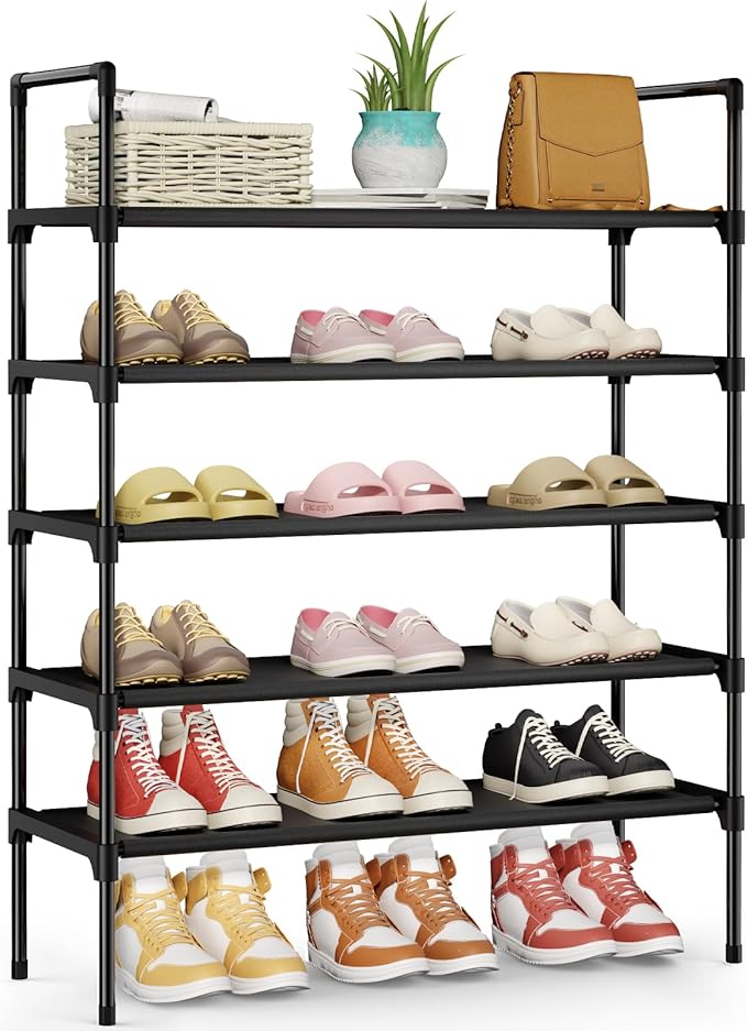 Shoe Rack, 5-Tier Shoe Organizer, Shoe Rack for Closet, Entryway, Bedroom