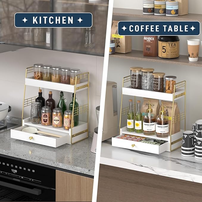 Bathroom Counter Organizer with Drawer