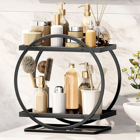 Bathroom Counter Organizer, Black Perfume Organizer for Dresser
