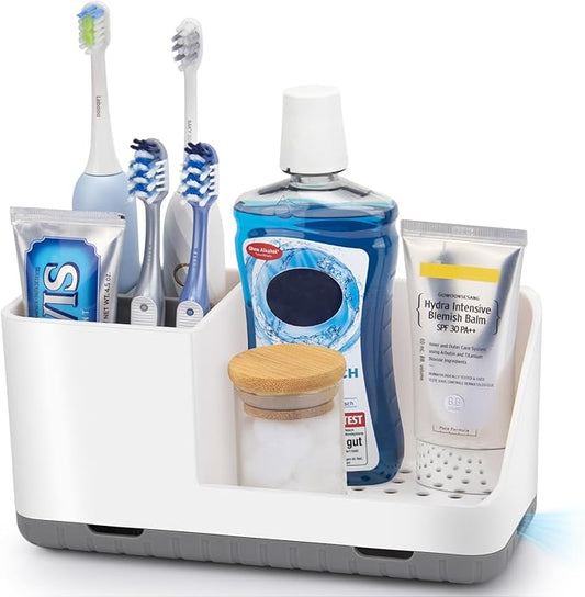 Toothbrush Holders for Bathrooms, Grey