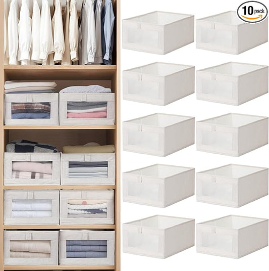10 Pack Linen Closet Organizers And Storage