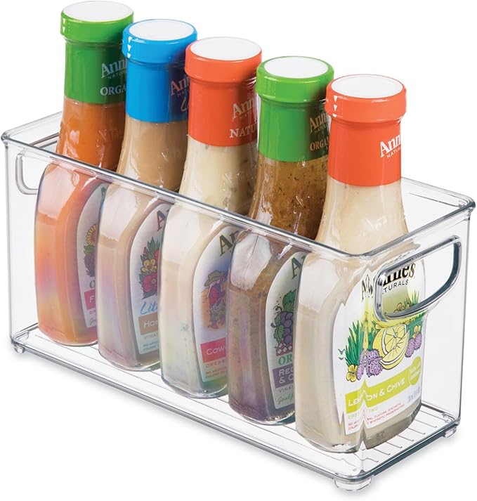 Slim Clear Plastic Stackable Storage Bin