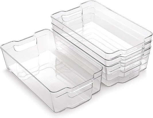 Stackable Storage Bins, X-Large, 4 Pack, THE STACKER COLLECTION