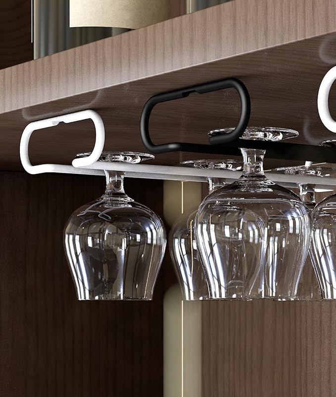 10 Inch Under Cabinet Wine Glass Rack Stemware Holder Glass Storage Hanger