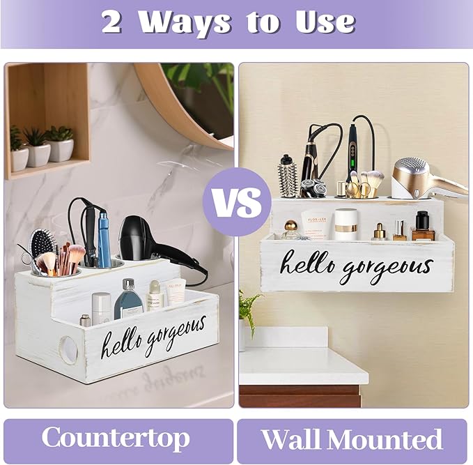 Hair Dryer Holder Countertop Hair Tool Blow Dryer Holder