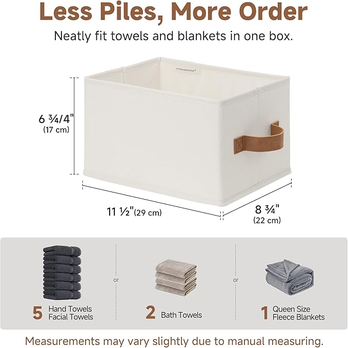 Closet Organizer Storage Baskets, Storage Bins for Shelves