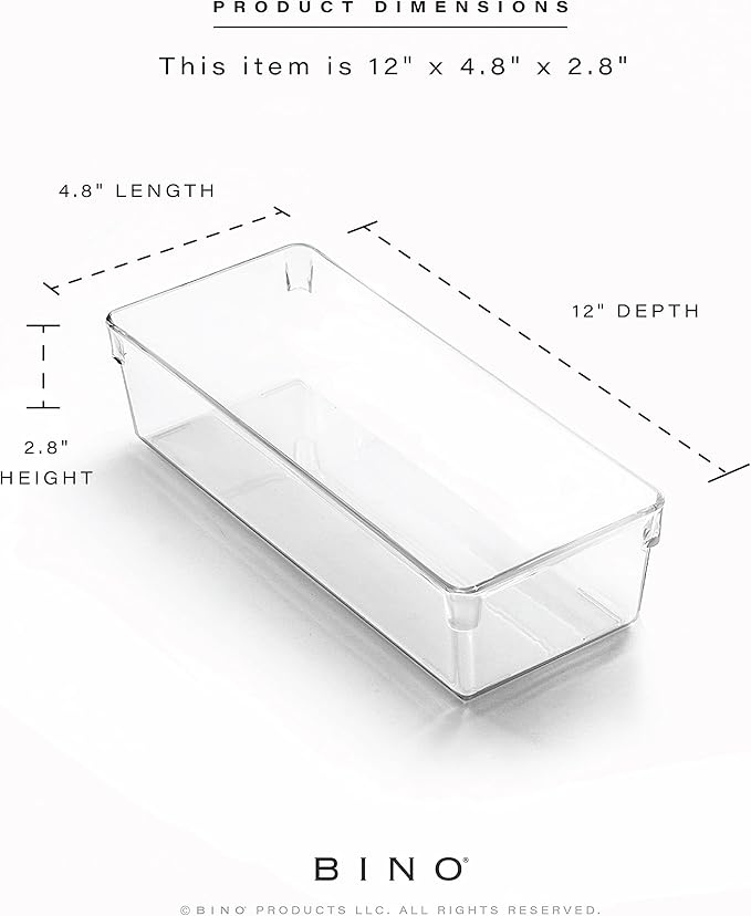 Oblong Plastic Drawer Organizer Bin, 2-Pack, THE ARTISAN COLLECTION