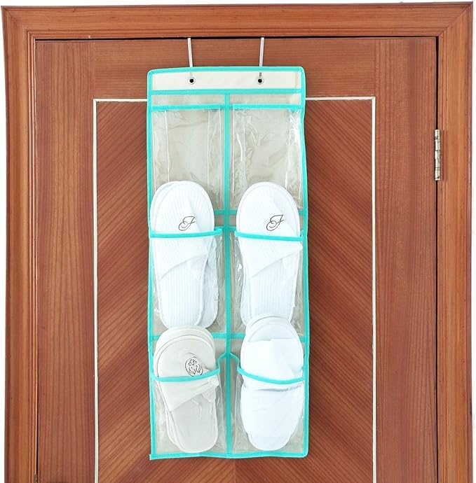 Over The Door Shoe Organizer Hanging Narrow Closet Door Shoe Storage Large Clear