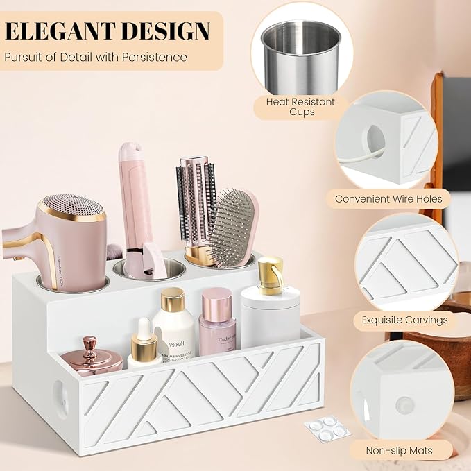 Hair Tool Organizer, Hair Dryer Holder Wall Mounted
