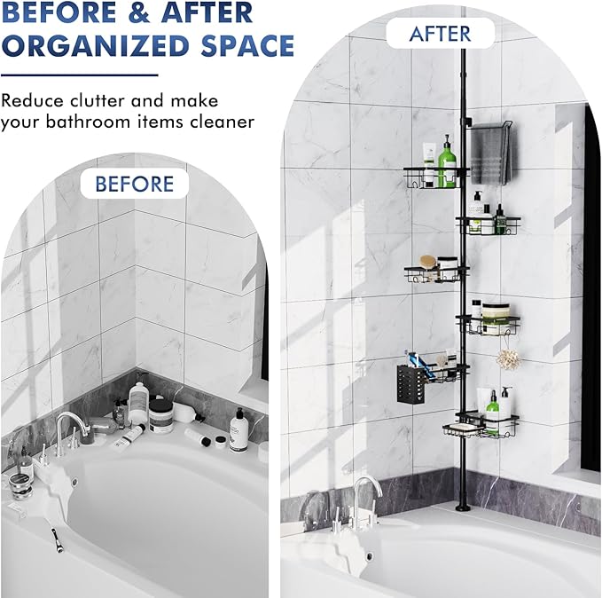 Shower Caddy Organizer Tension Pole